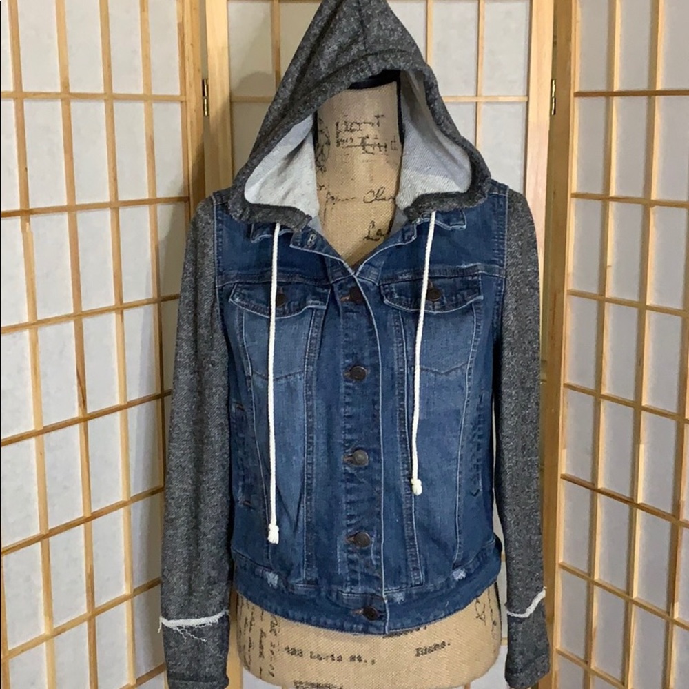 Mossimo Denim Jacket with Sweatshirt Hood